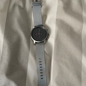 Almost new MVMT chrono light grey leather 44mm watch